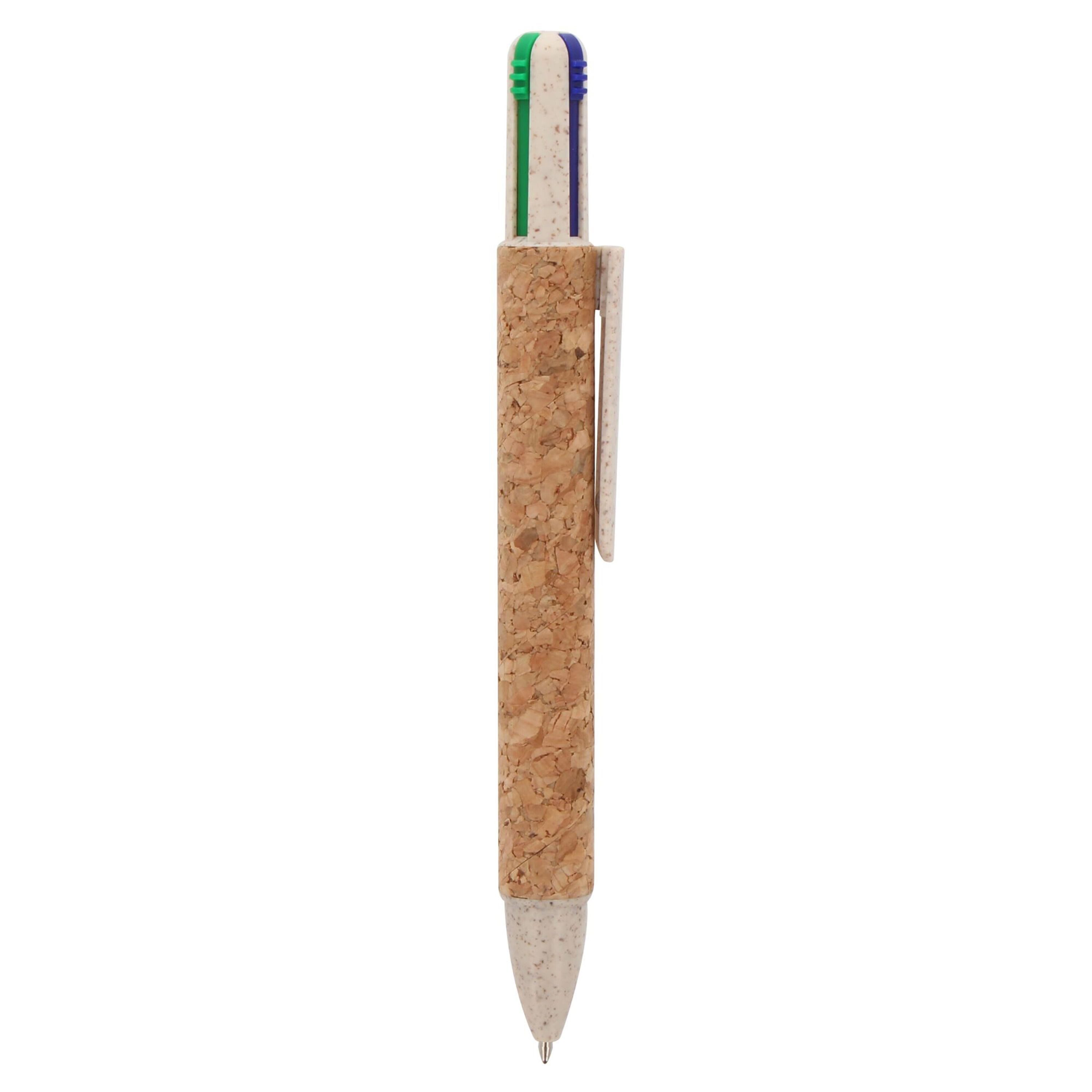 Kugelschreiber 4-Farben-Kork - natur-77