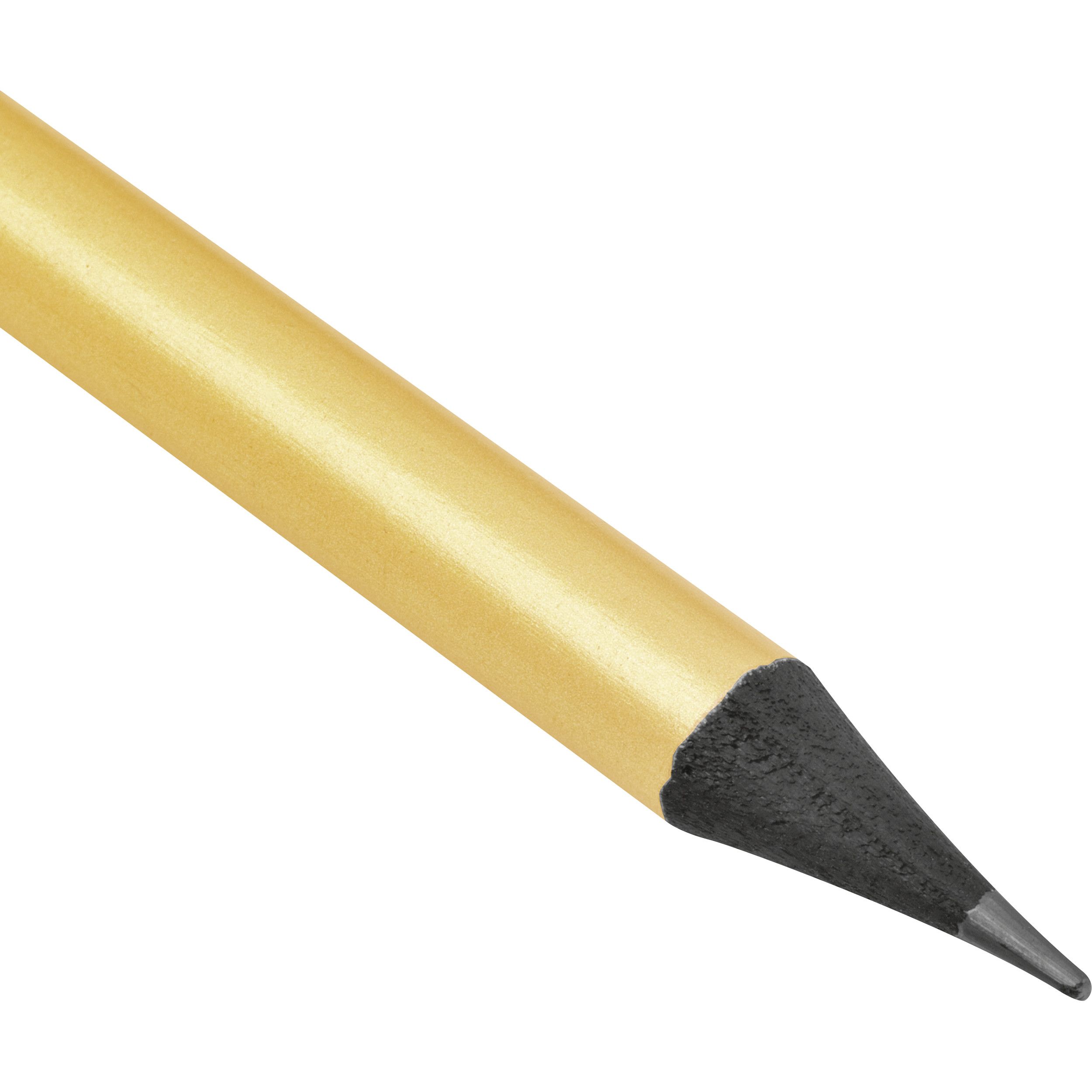 Bleistift mit Radiergummi in Metallic-Farben JAMES - gold-795