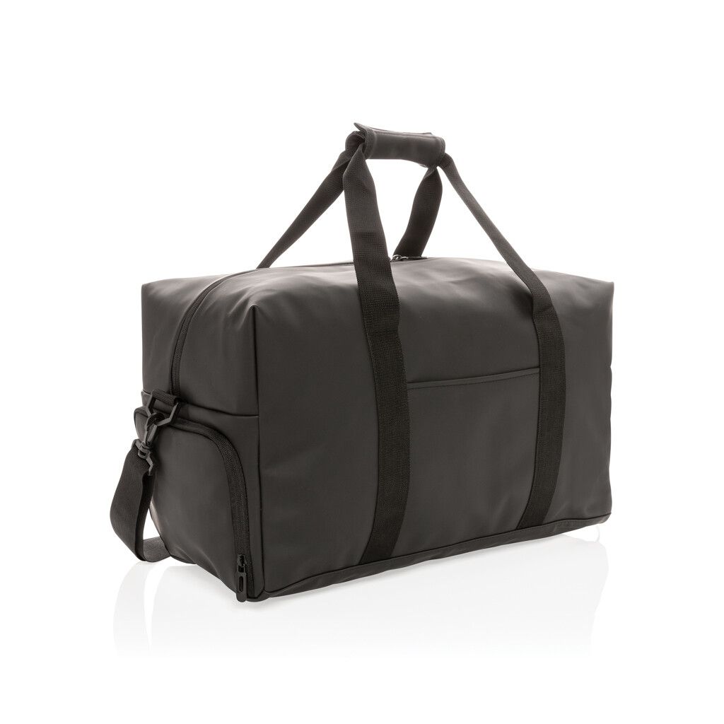 Schicke PU Wochenendtasche - schwarz-876