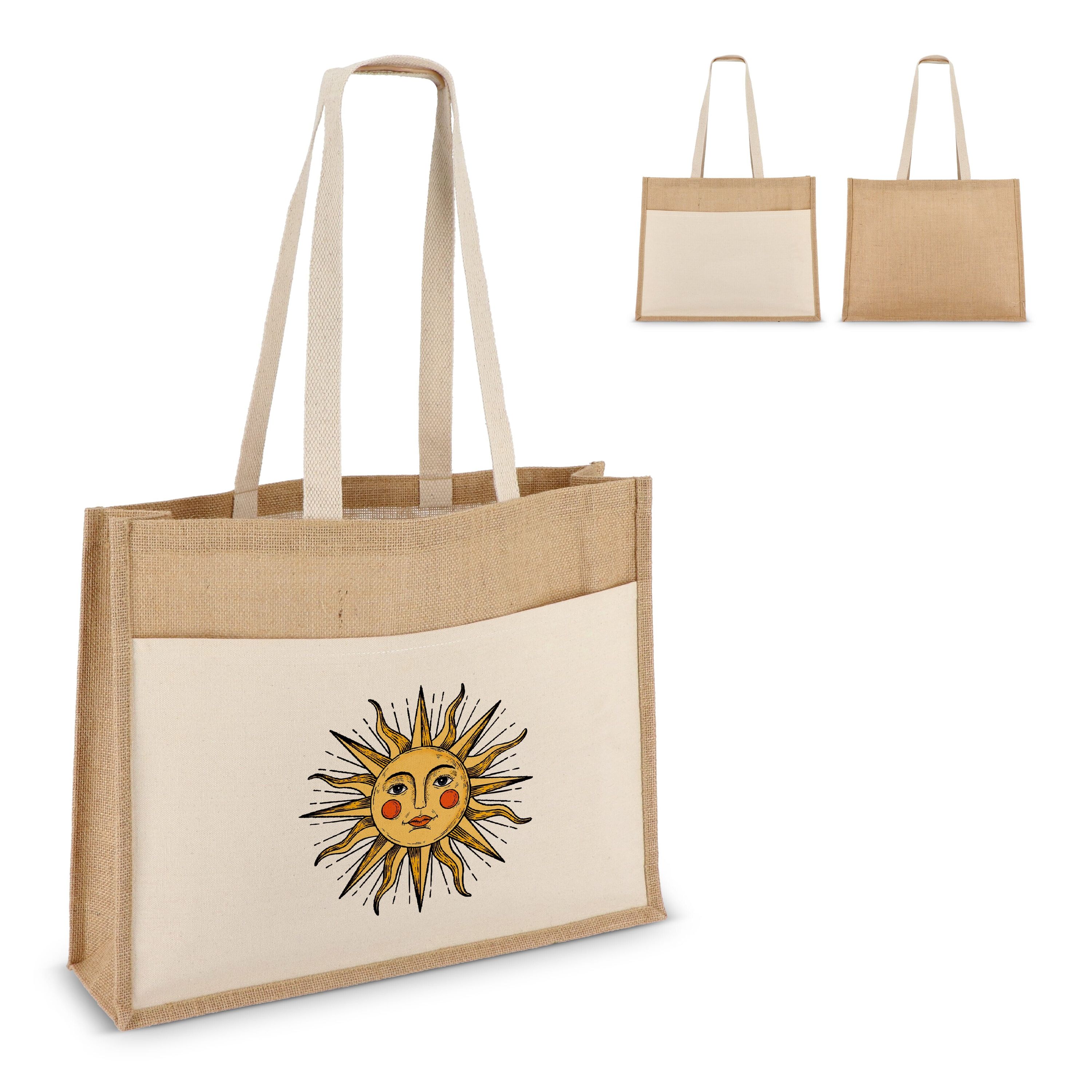 Jute Tragetasche OEKO-TEX® 45 x 12 x 35cm 320g/m² - natur-535