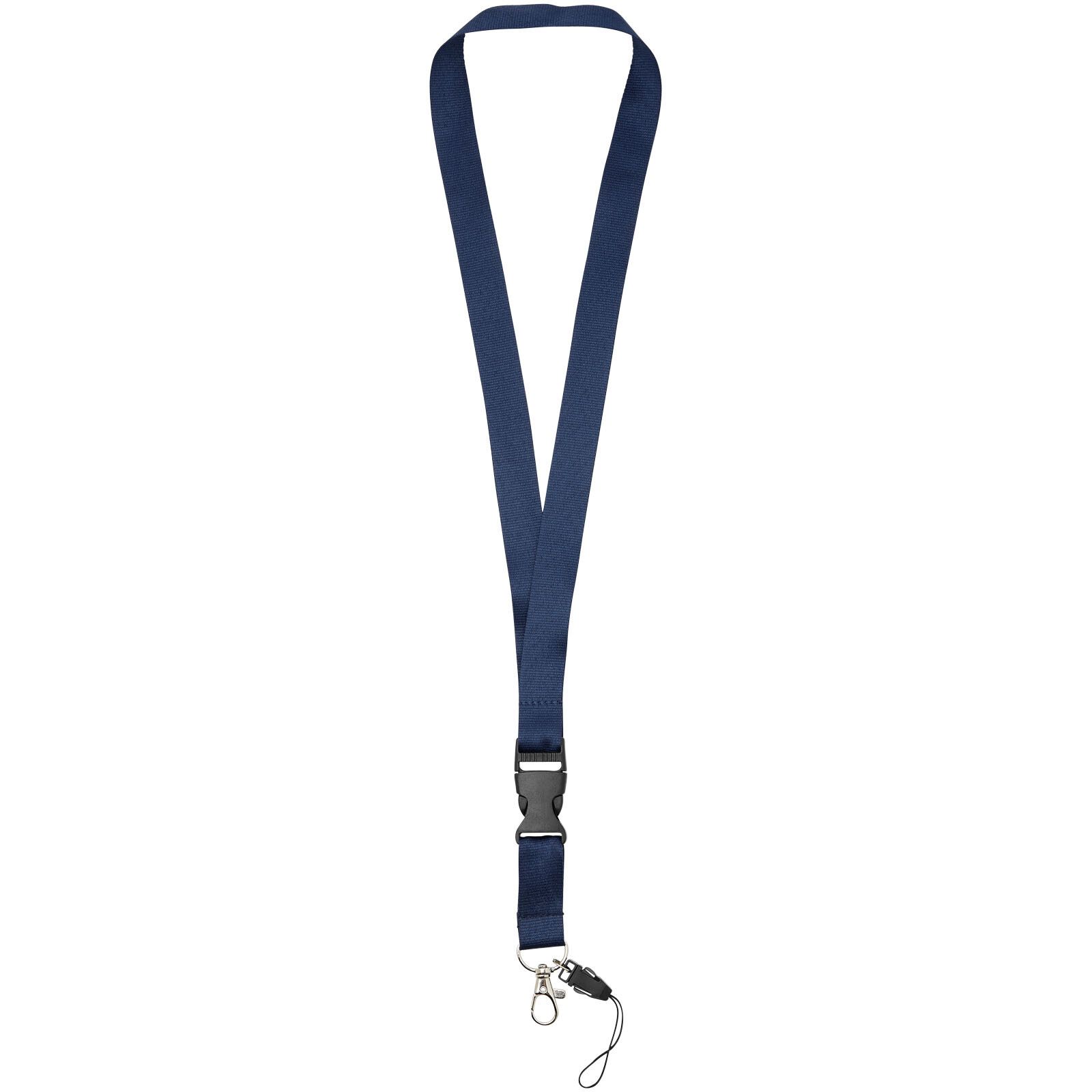 Sagan Lanyard mit abnehmbarer Schnalle und Handyband - navy-375