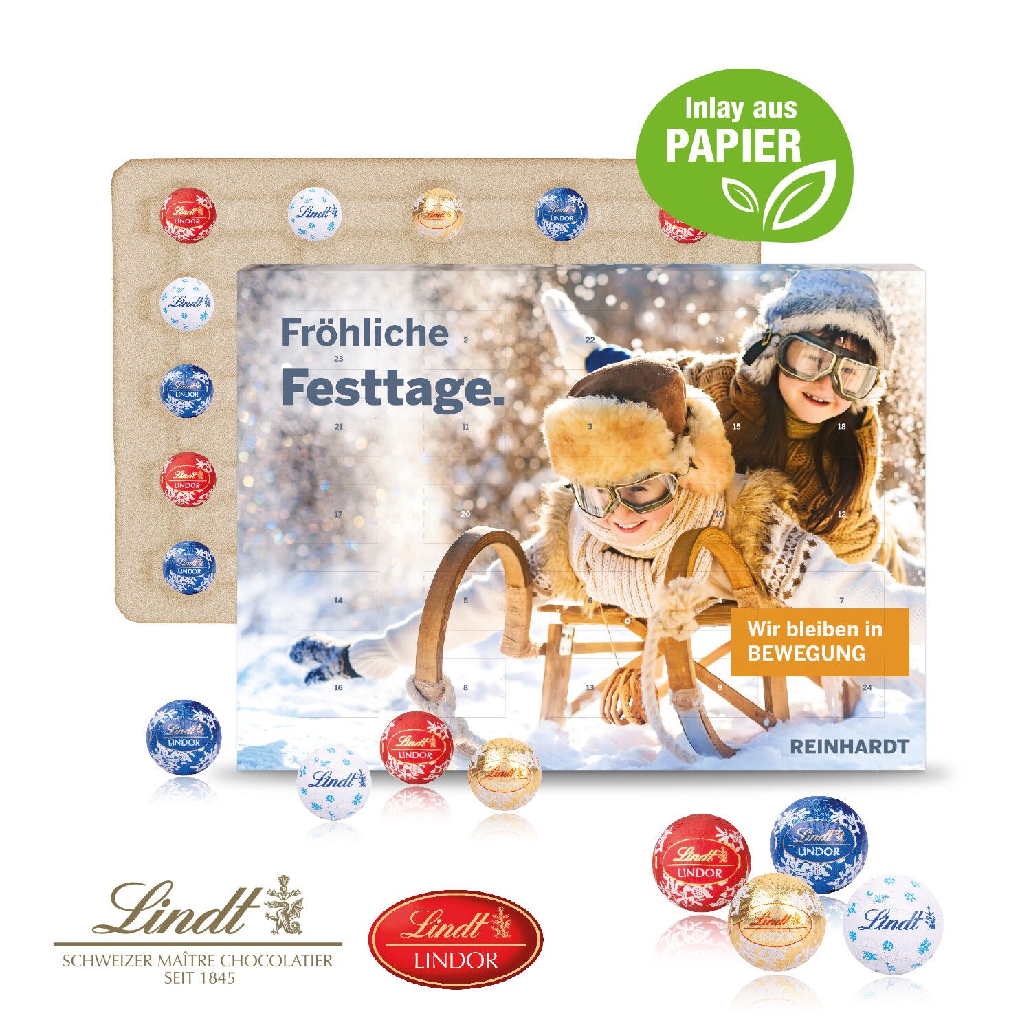 Wand-Adventskalender Lindt "Gourmet Edition", Inlay Aus Papier-865
