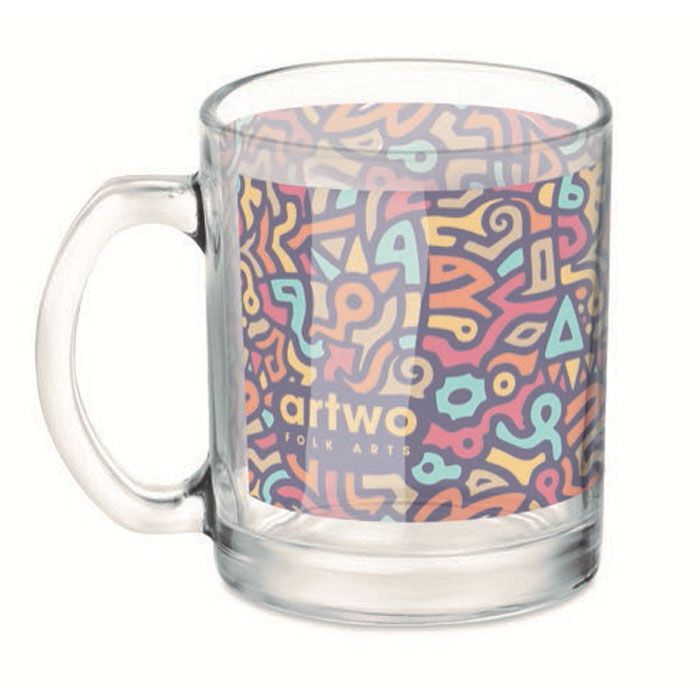 Kaffeebecher aus Glas 300 ml SUBLIMGLOSS - transparent-338