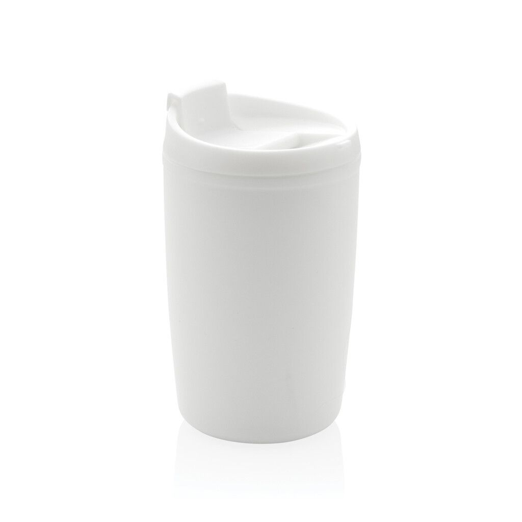 GRS recycelter PP-Becher mit Flip-Deckel - weiß-78