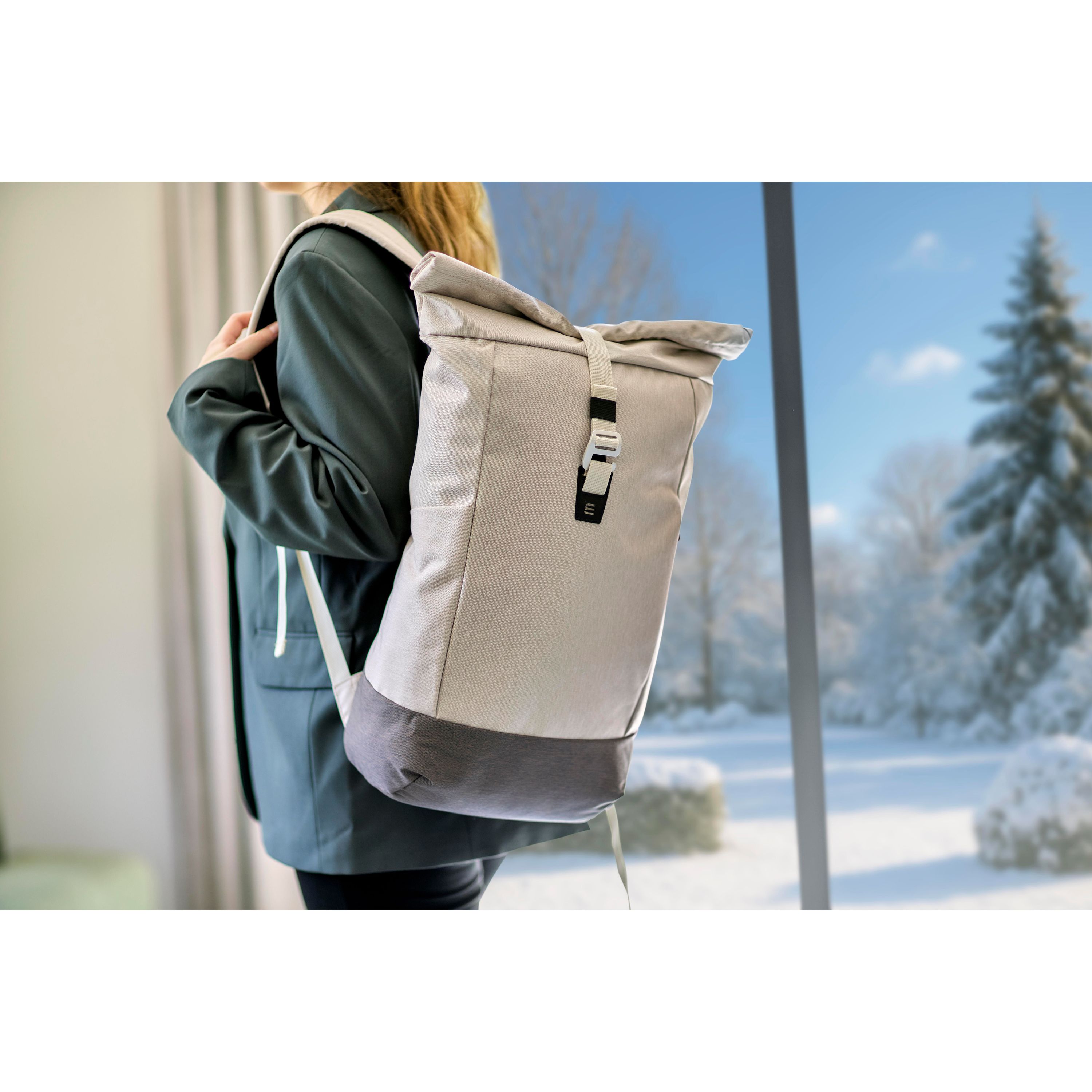 rPET (600D) Rolltop-Rucksack Marlene - beige-327