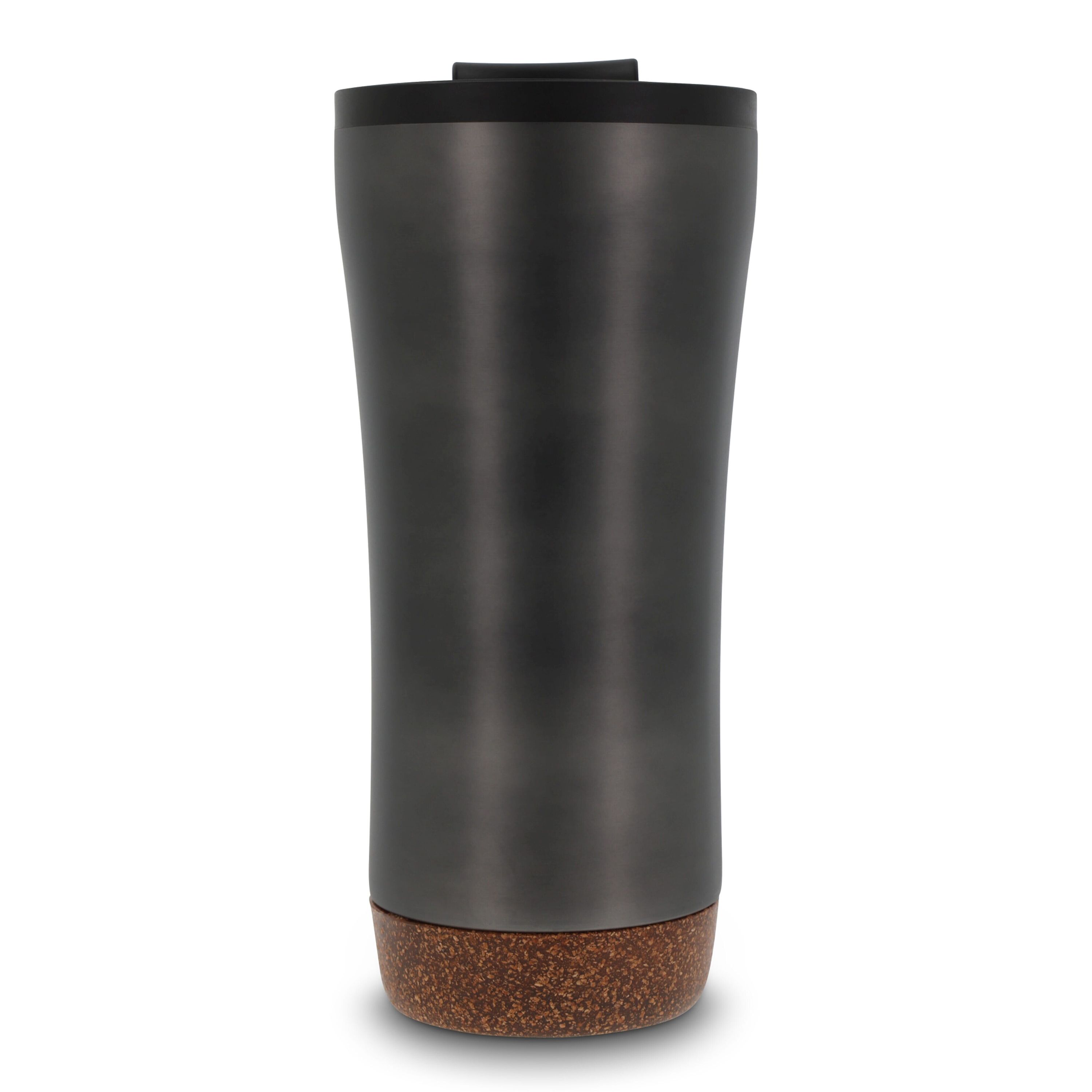 Doppelwandiger Becher mit einem Korkboden 480ml - gun metal - dark-671