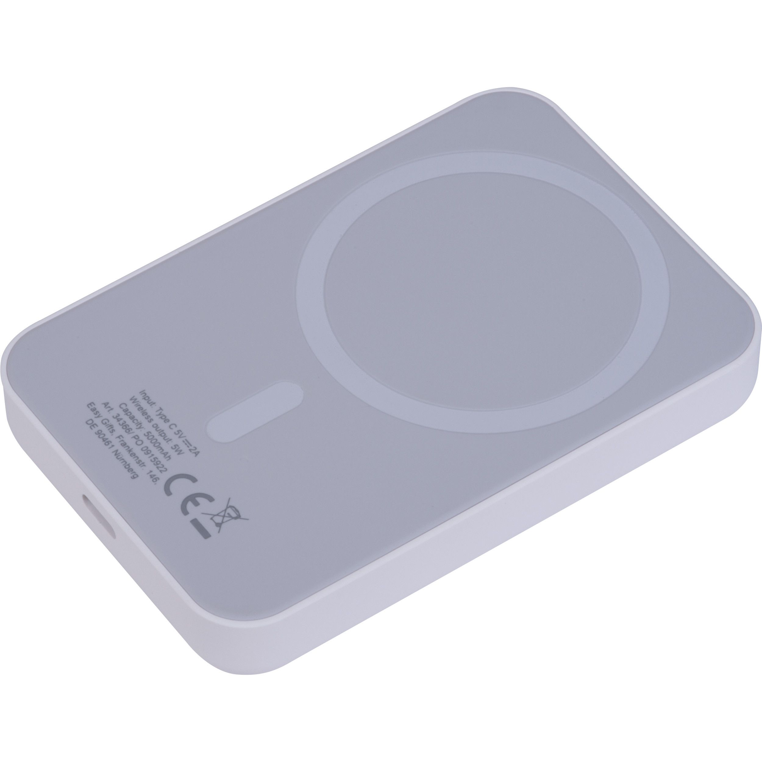 Wireless Powerbank 5.000 mAh Wels - weiß-607