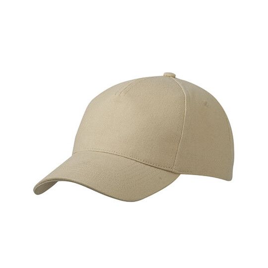 5 Panel Cap Heavy Cotton - beige-376