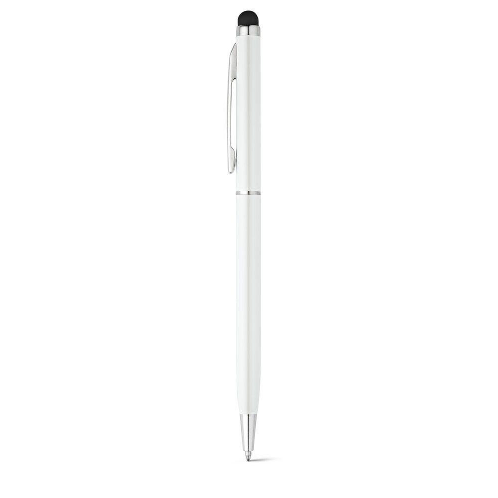ZOE Aluminium-Kugelschreiber mit Drehmechanik und einer Touch-Spitze - weiß-879