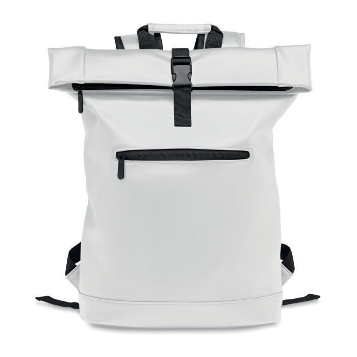 15" Rolltop-Rucksack PU BAI ROLL - weiß-327