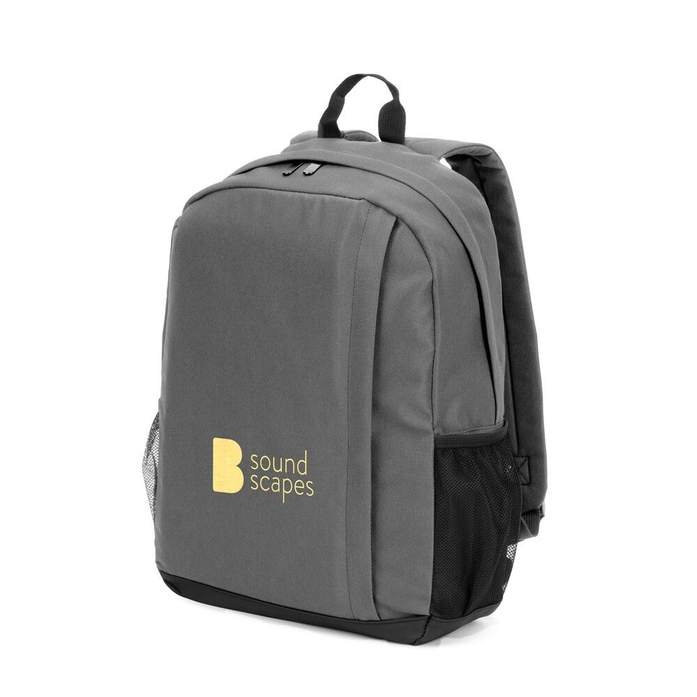 LIVERPOOL Laptop-Rucksack aus recyceltem 600D Polyester, 15" - schwarz-519