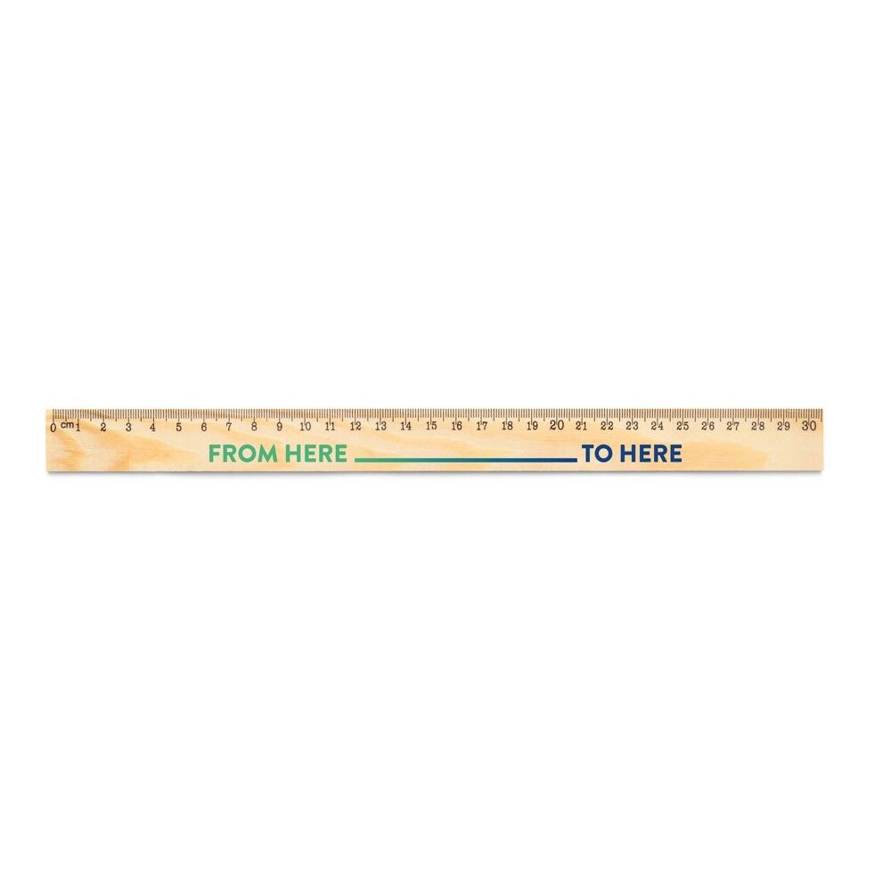 WESLEY 30 Lineal aus Kiefernholz mit 30 cm Skala - naturhell-654