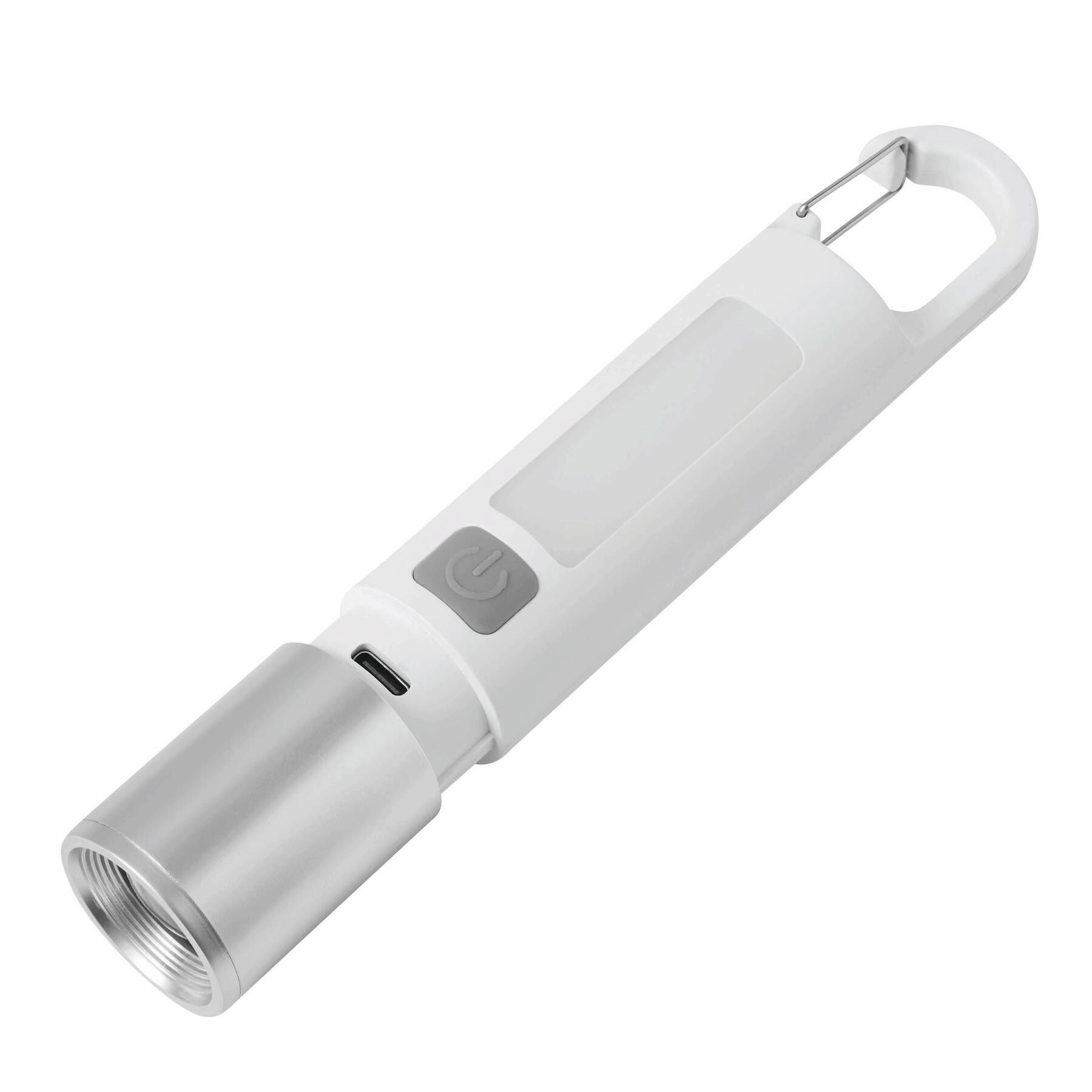 Aufladbare LED-Taschenlampe FLOODLIGHT - silber - weiß-424