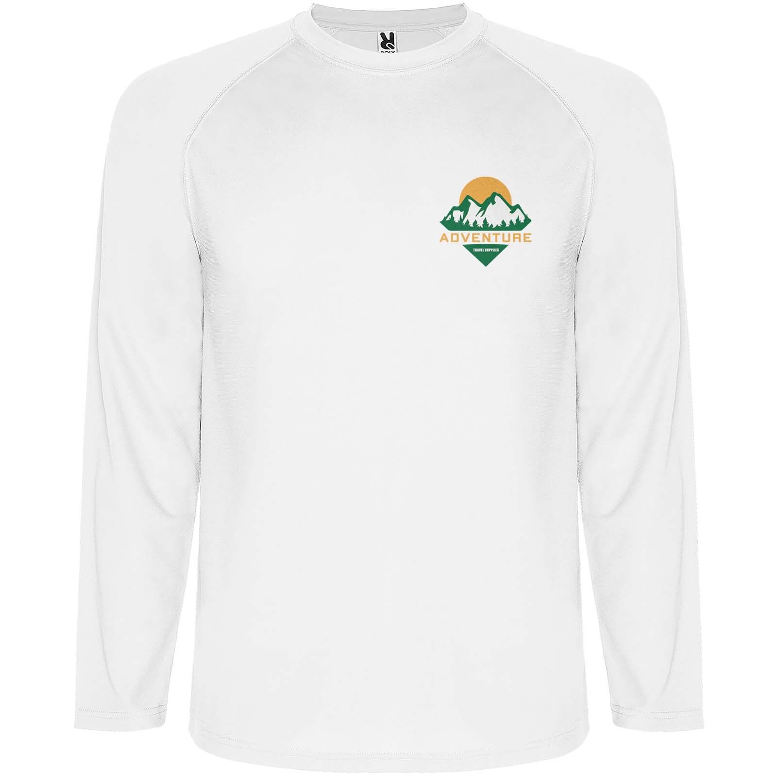Montecarlo Langarm Sport-Shirt für Männer - weiss - S-739