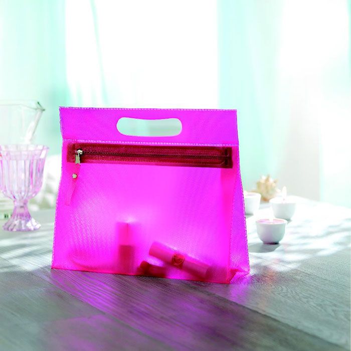 Transparente Kosmetiktasche MOONLIGHT - fuchsie-624