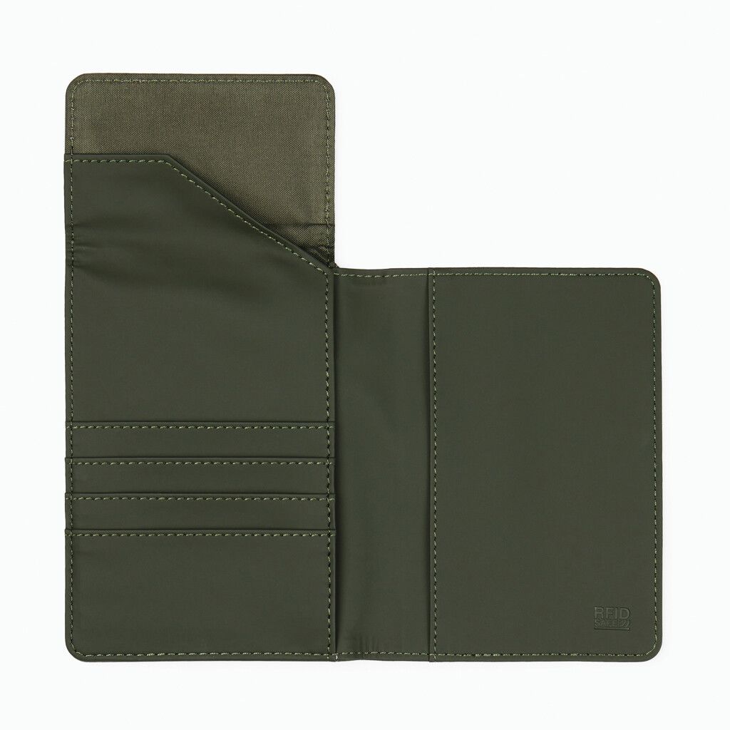 VINGA Baltimore RCS recycelte Polyester-RFID-Reisepasshülle - grün-96