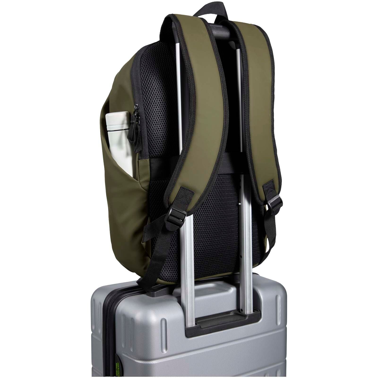 Resi Plus 15" GRS recycelter diebstahlsicherer Rucksack 18L - waldgrün-500