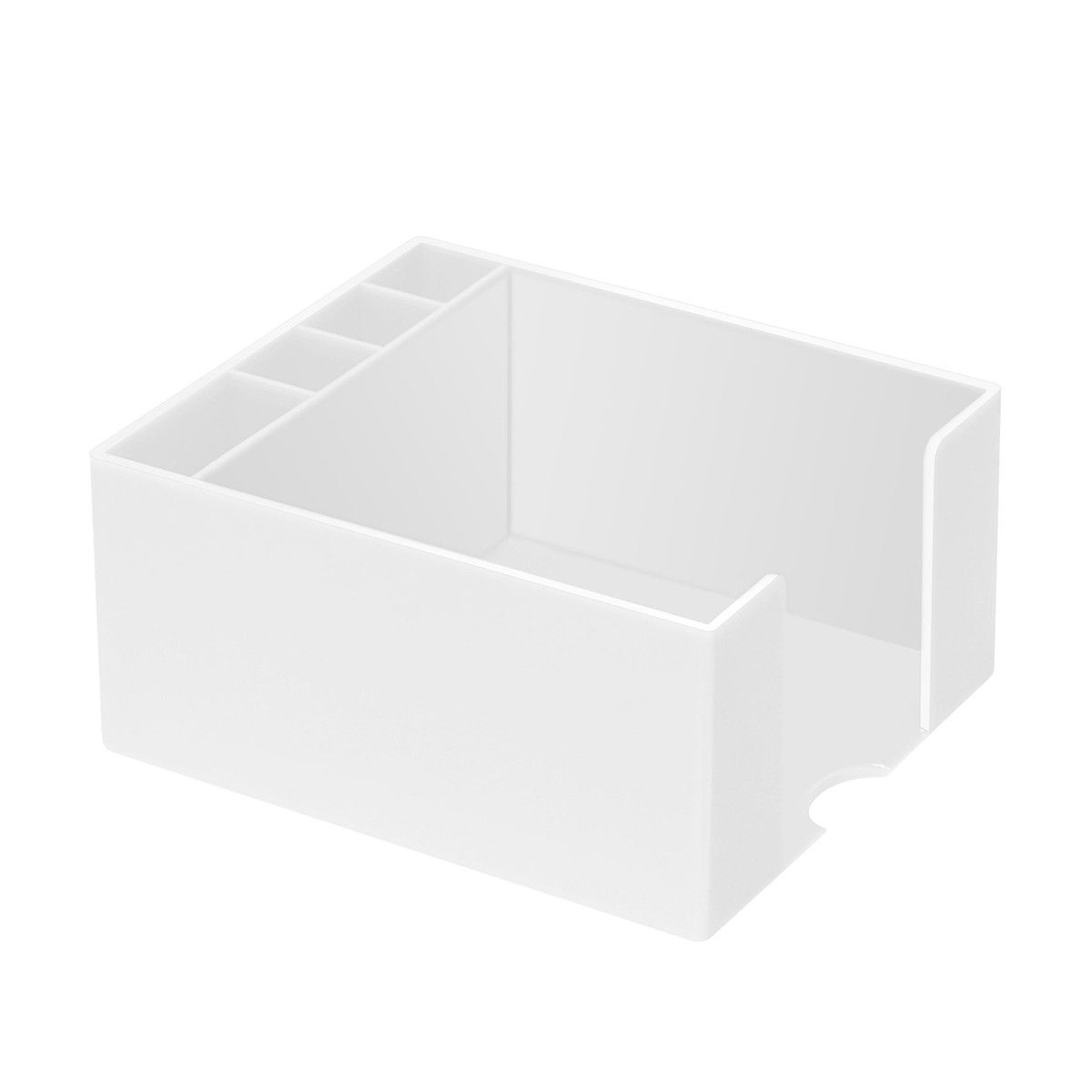 Zettelbox mit Köcher Ypsilon mit Kette - weiß-240