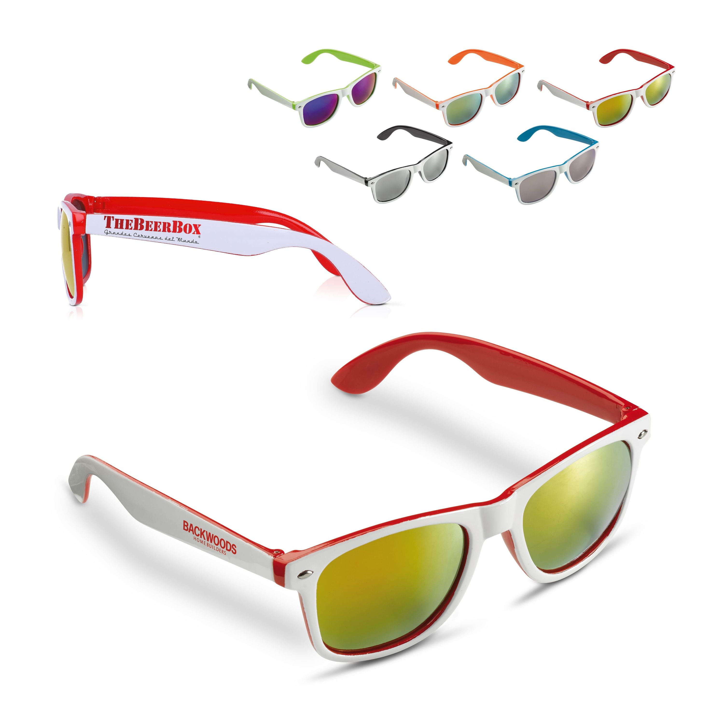 Sonnenbrille Jeffrey, zweifarbig UV400 - weiss  -  schwarz-325