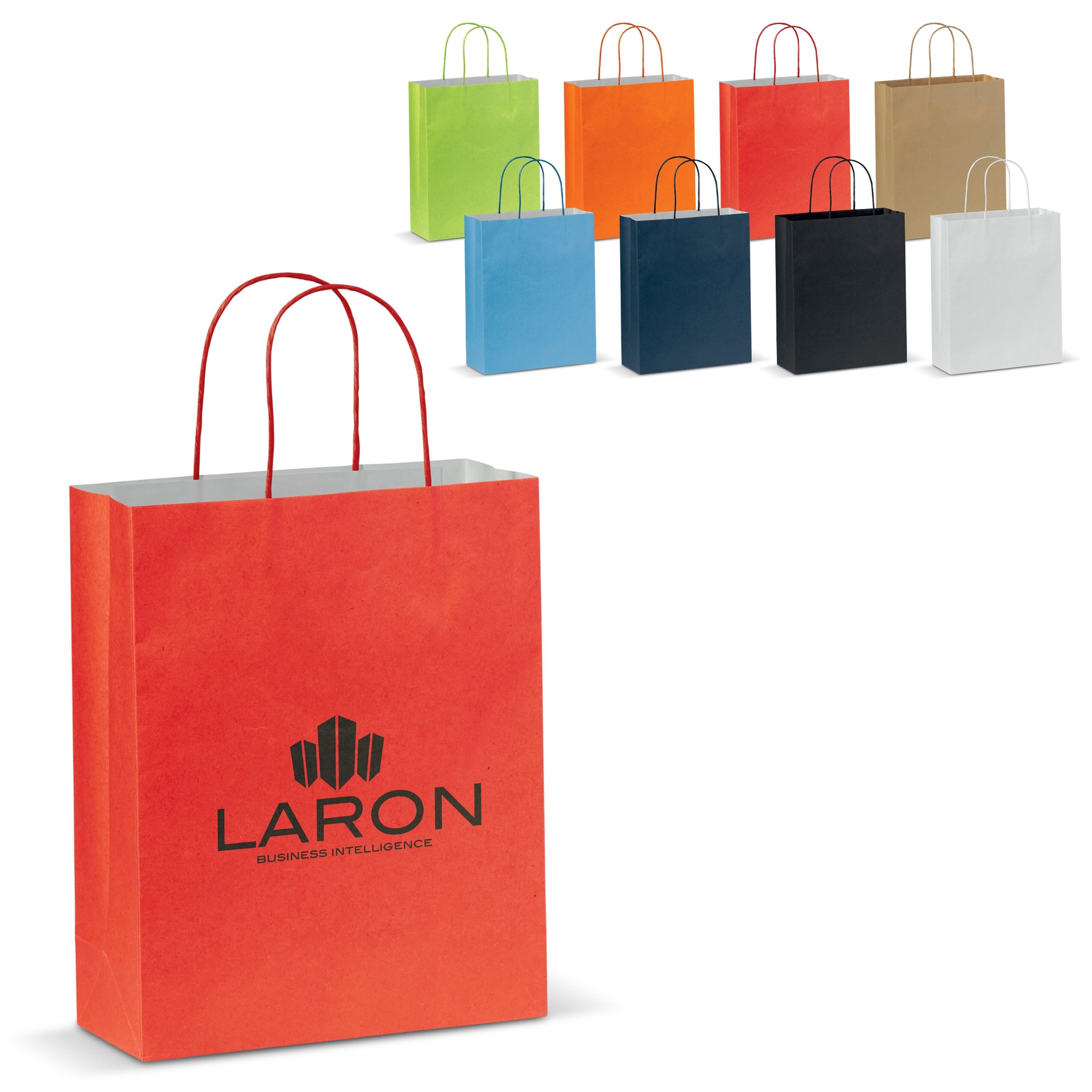 Mittlere Papiertasche im Look 120g/m² - hellblau-730