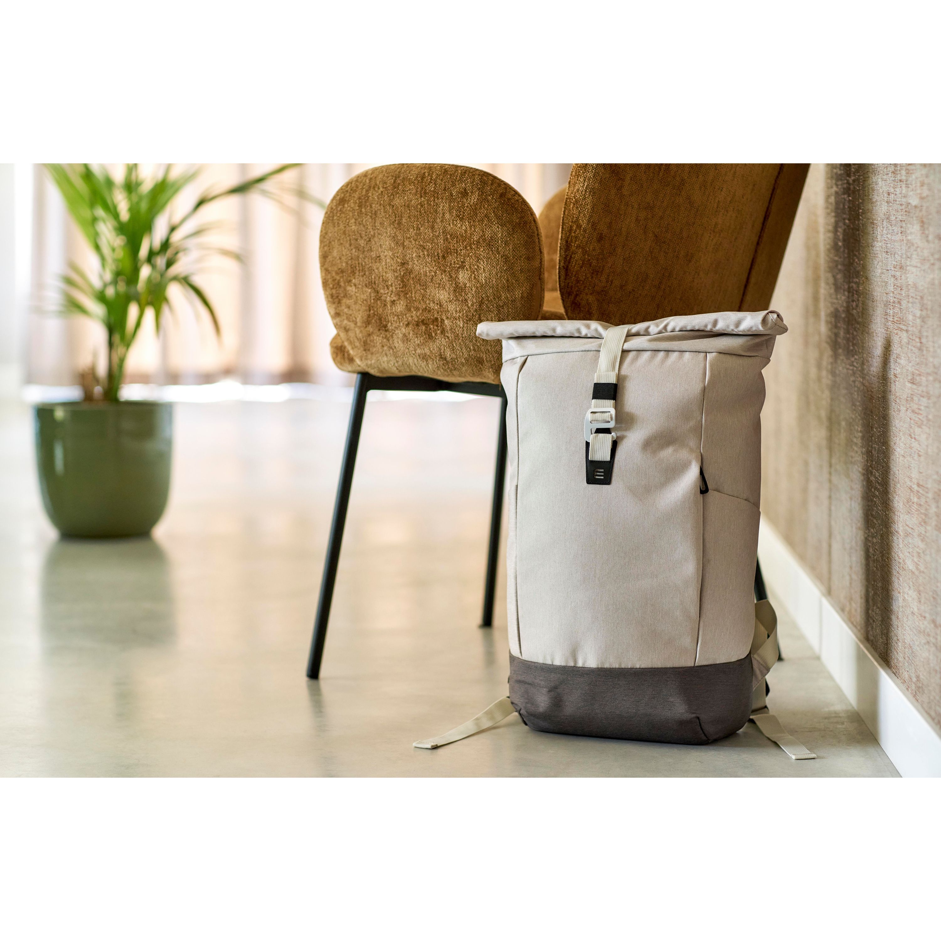 rPET (600D) Rolltop-Rucksack Marlene - beige-788