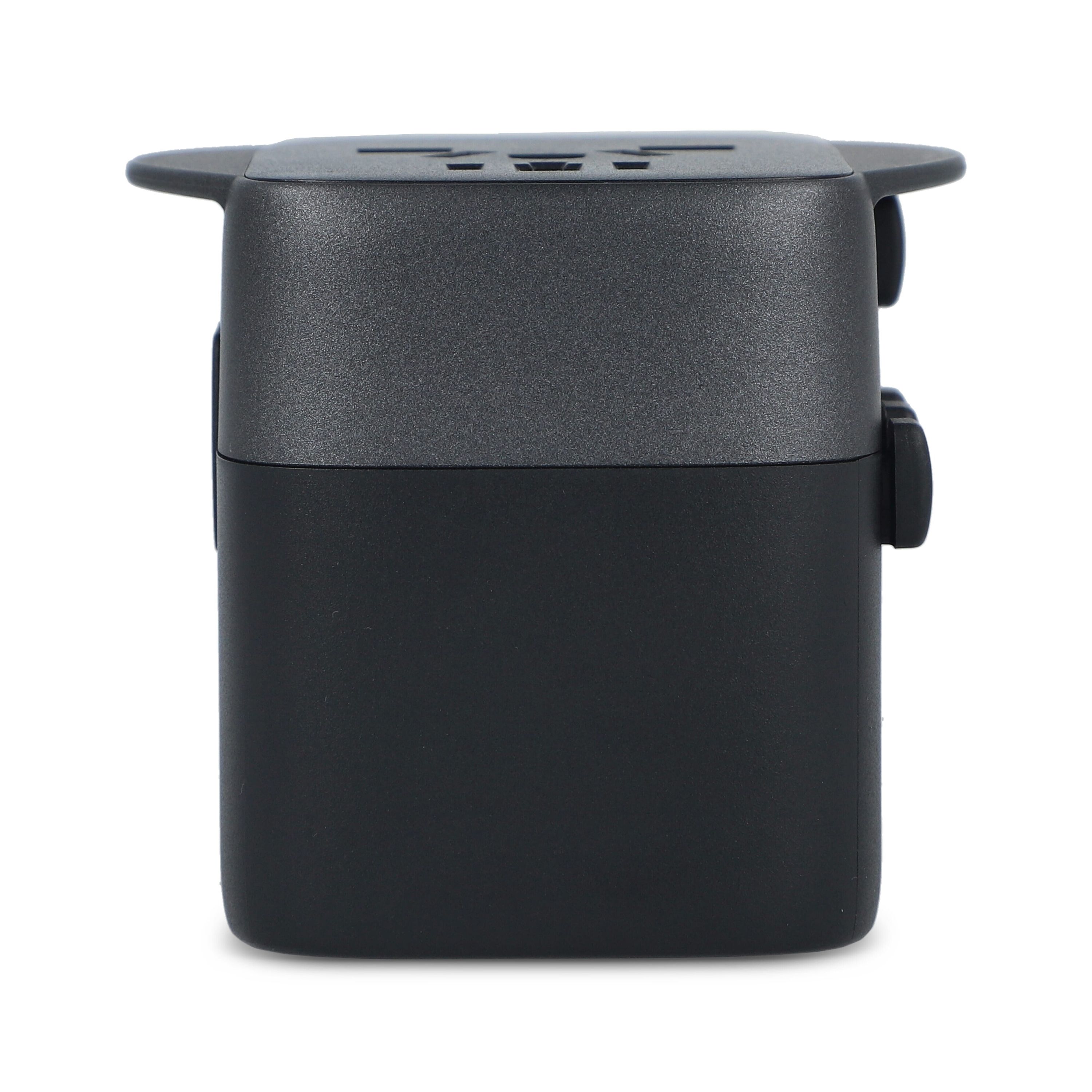 PowerPro Reiseadapter aus Kunststoff - schwarz-922