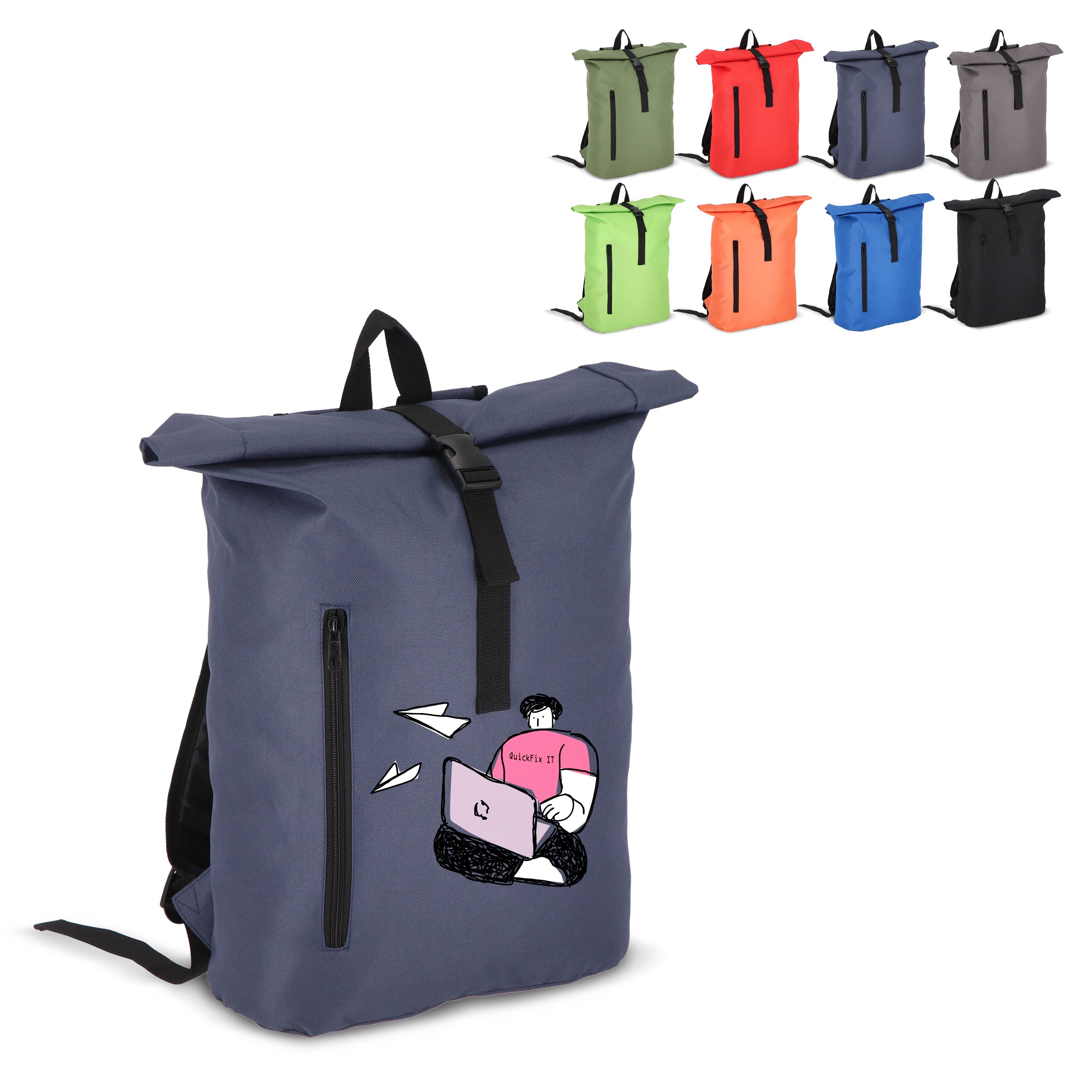 R-PET 600D Rolltop-Rucksack 20L - rot-281