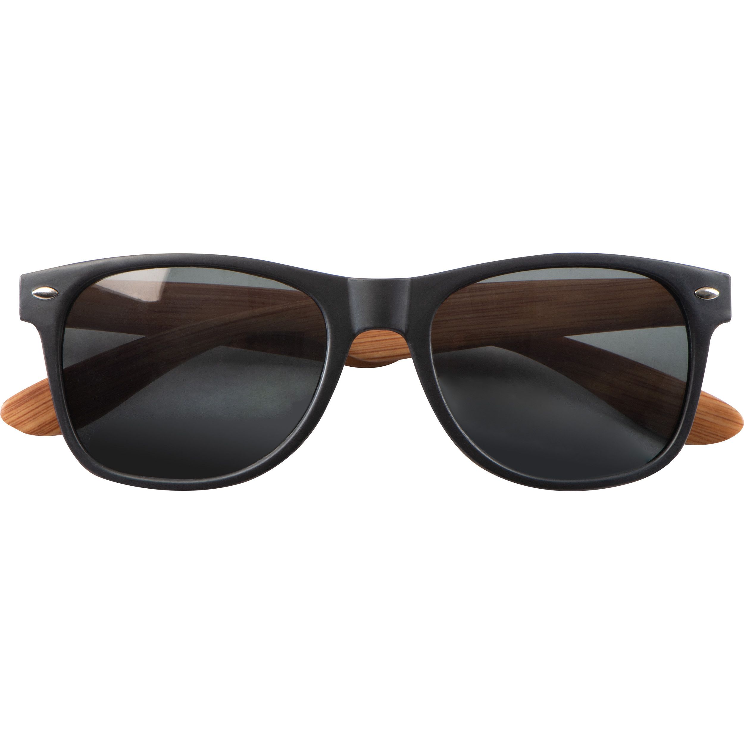 Sonnenbrille mit Bügeln in Bambusoptik - beige-980