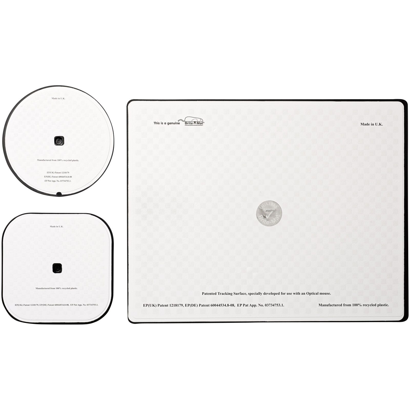 Brite-Mat Mauspad- und Untersetzer-Set 1 - schwarz-42