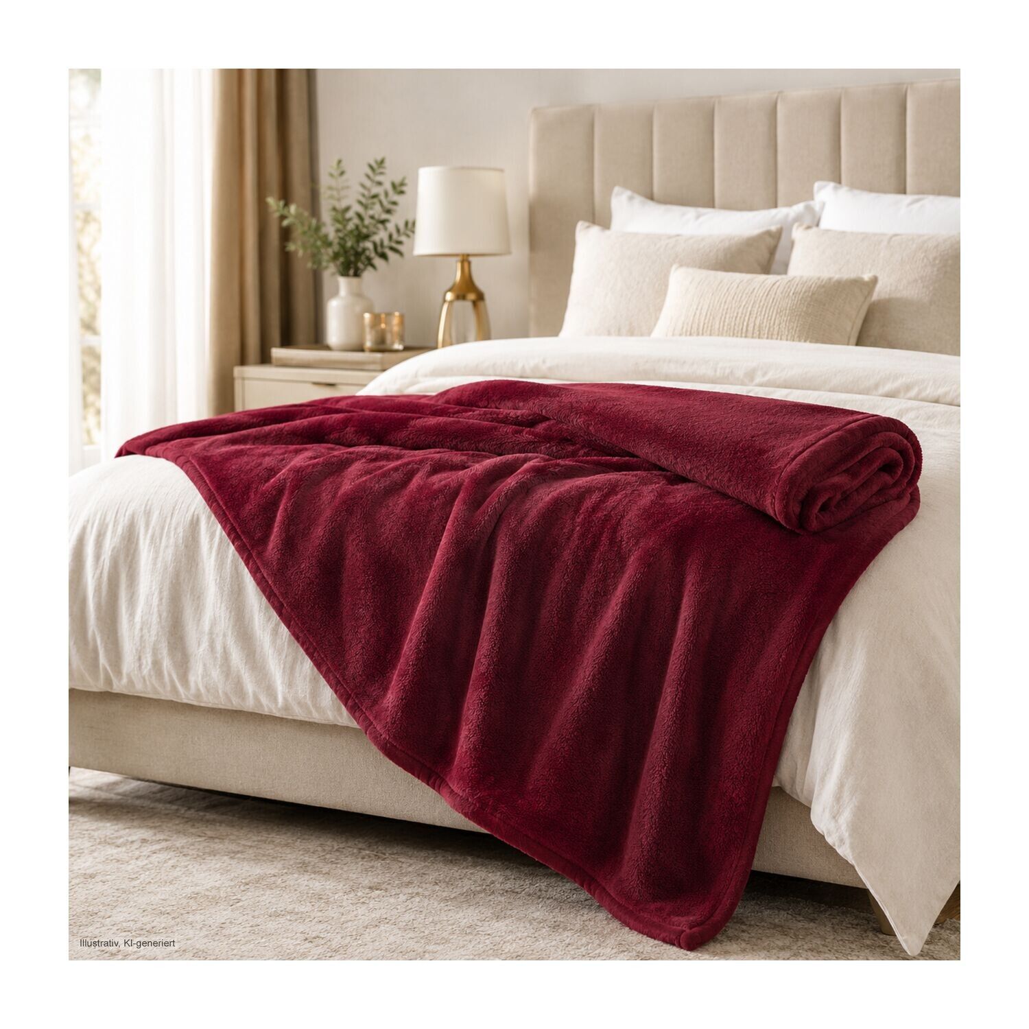 Superflauschdecke - 150x200 cm - 320 g/m² - rot-665
