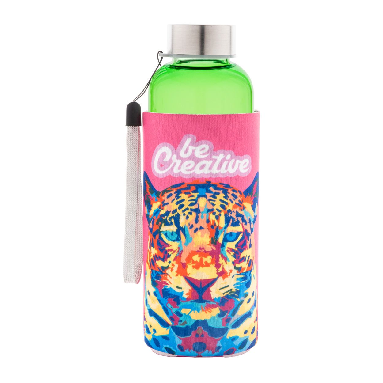 Pemba Creative RPET Flasche - grün - weiß-864