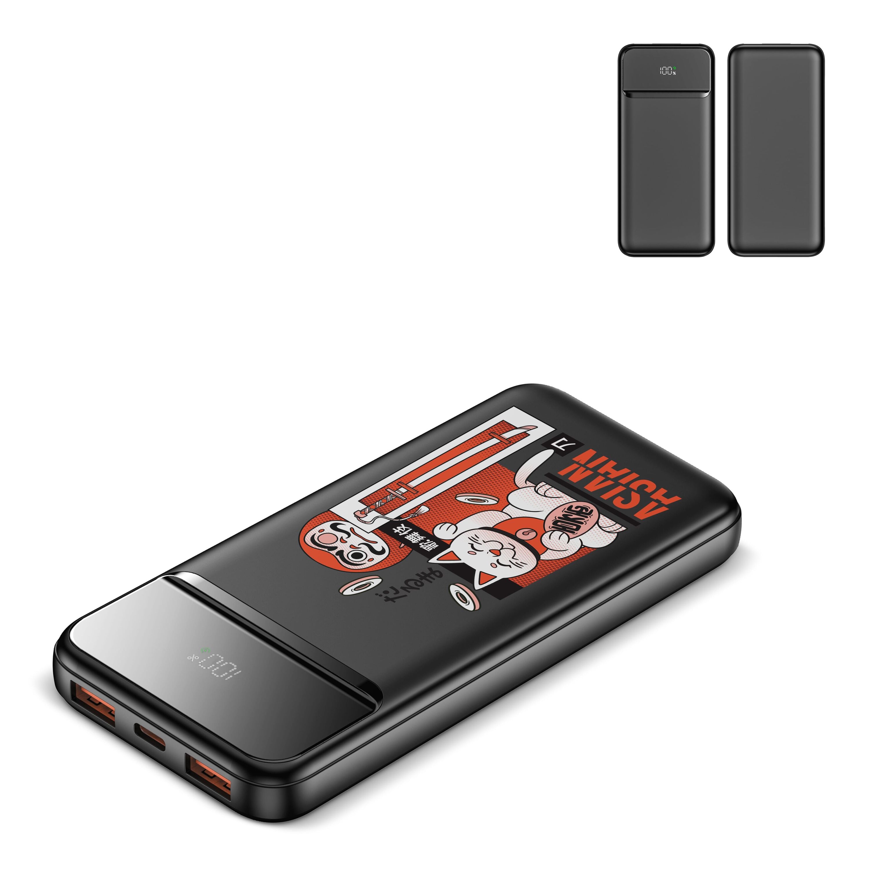 Nolu Powerbank mit LED-Anzeige 10.000 mAh - schwarz-670