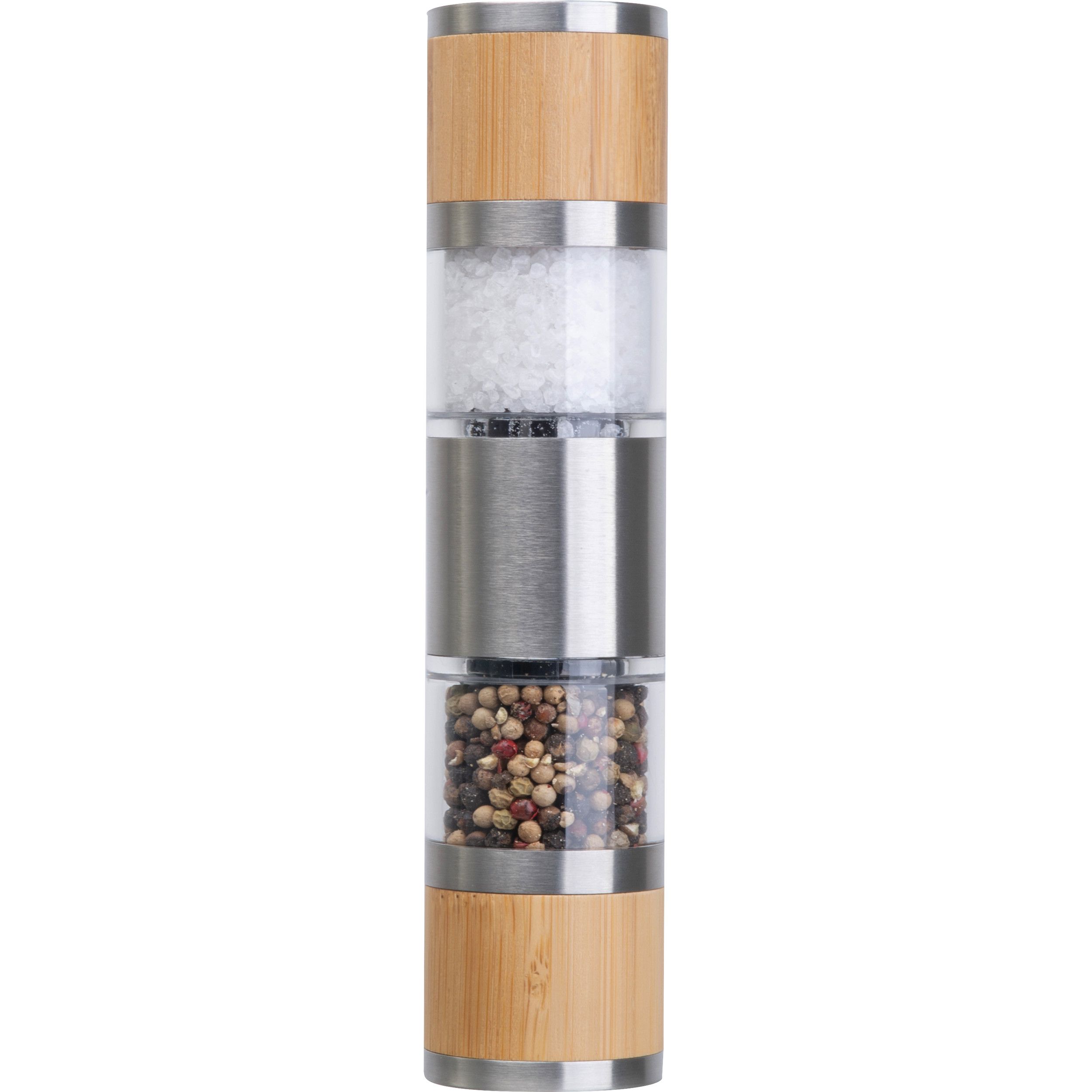 Salz- & Pfeffermühle aus Edelstahl und Bambus BEATA - beige-758