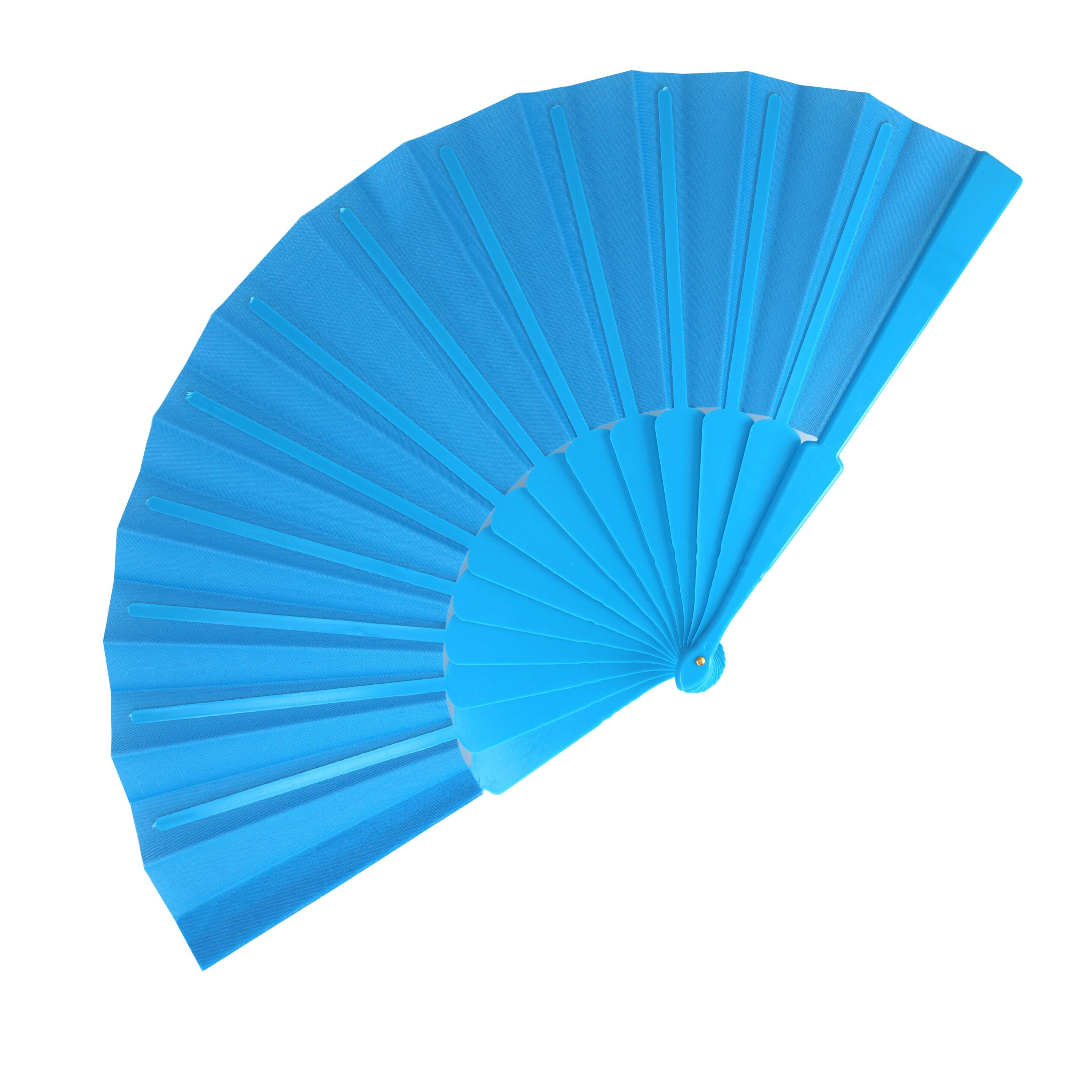 Fächer aus Kunststoff - hellblau-728