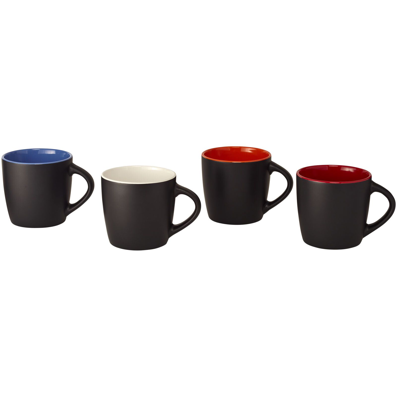 Riviera 340 ml Keramikbecher - schwarz -  rot-757
