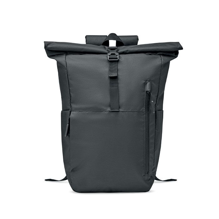 Rolltop-Rucksack 300D RPET VALLEY ROLLPACK - schwarz-627