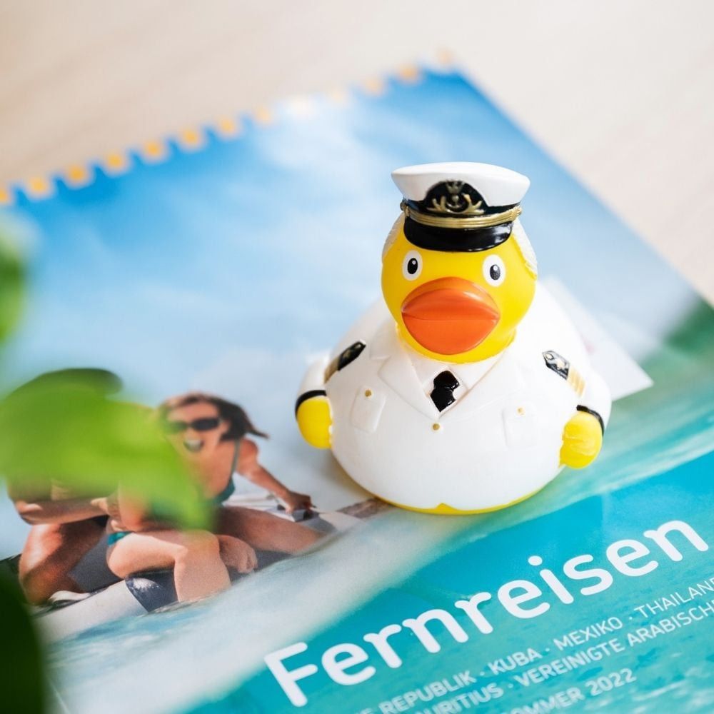 Quietsche-Ente Kapitän - bunt-17