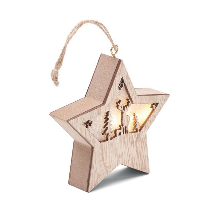 MDF-Stern mit Licht STARLIGHT - holz-796