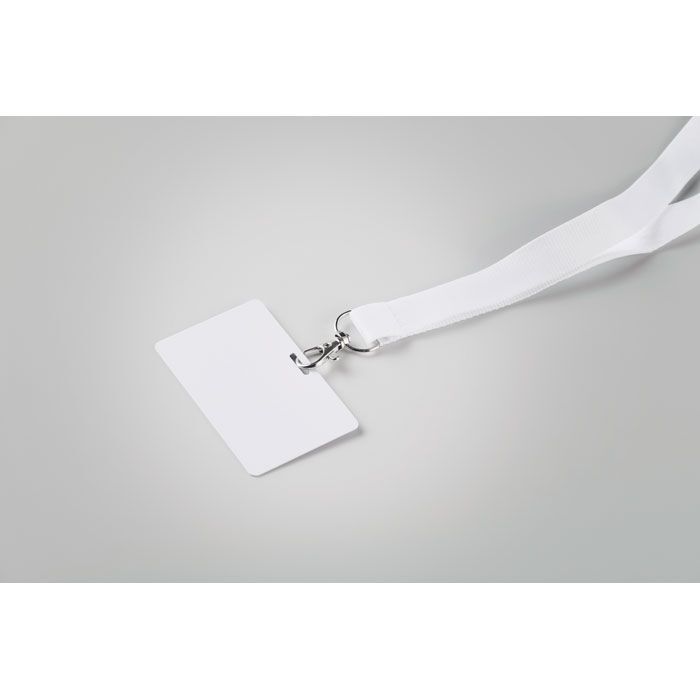 Lanyard-Ausweis 54 x 86 mm BADSMALL - weiß-390