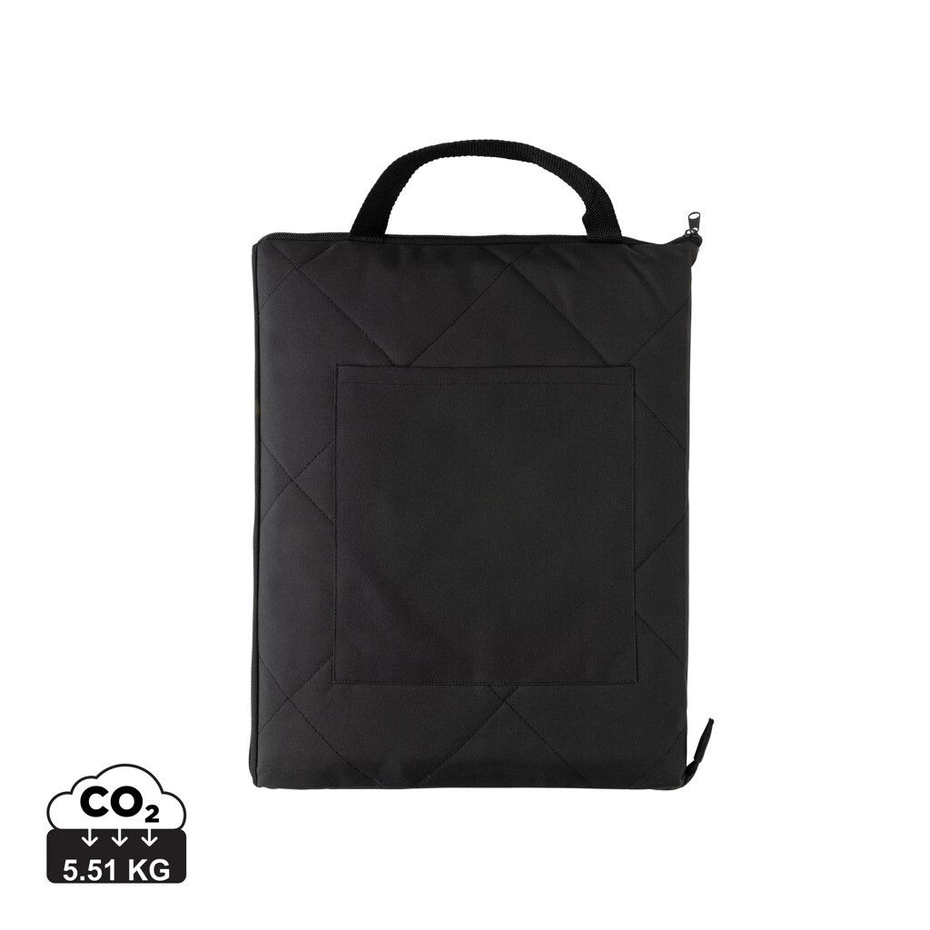 Impact Aware™ RPET faltbare, gesteppte Picknickdecke - schwarz-999