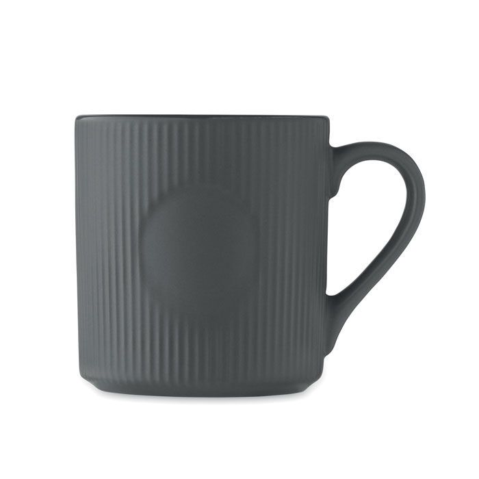 Keramikbecher matt 340ml RIBMUG - steingrau-380