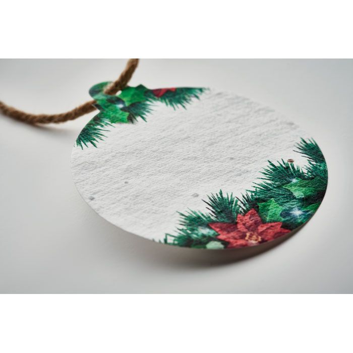 Weihnachtsschmuck Samenpapier BAUSEED - weiß-37