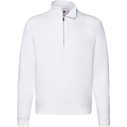 Premium Zip Neck Raglan Sweat für Herren - white-434