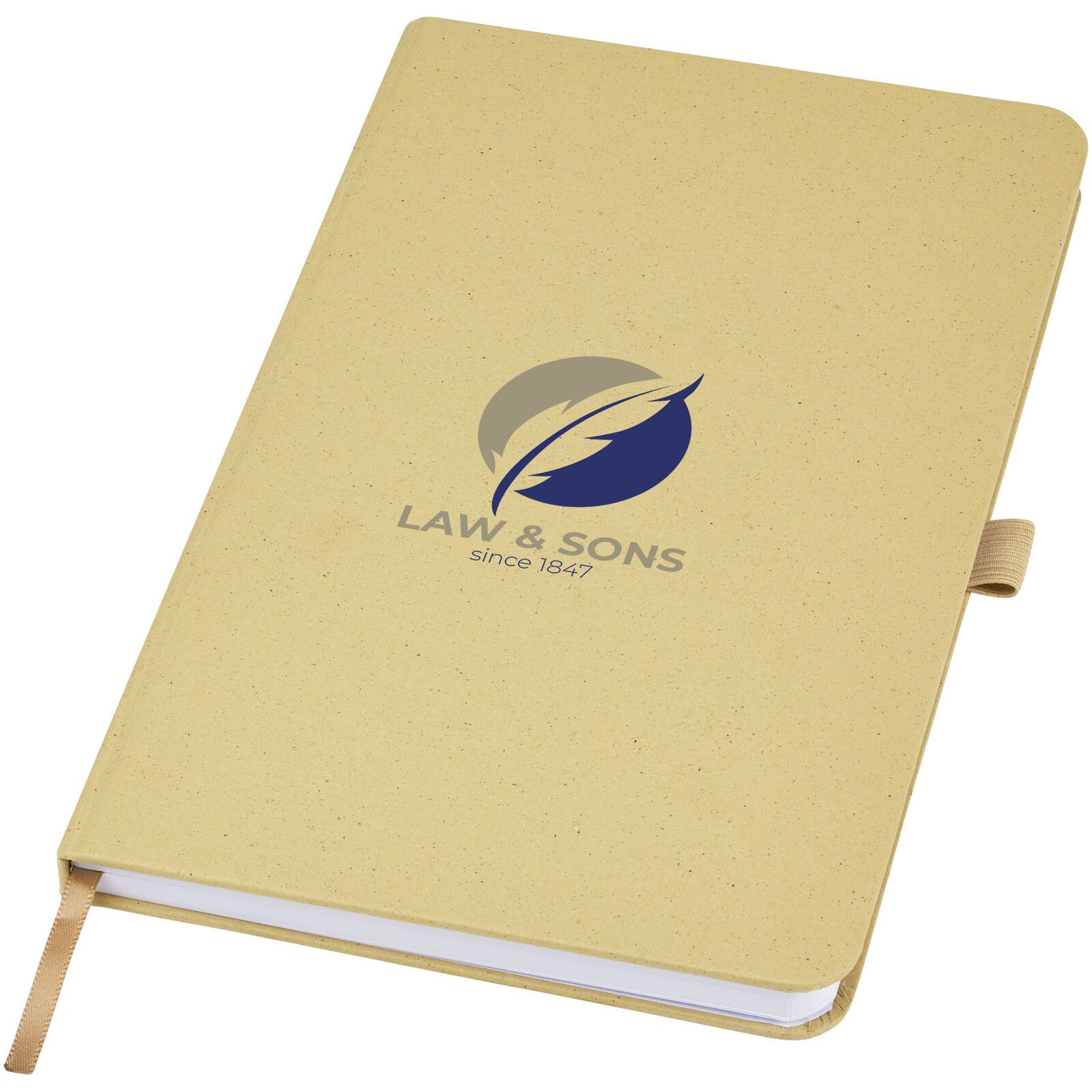 Fabianna Hardcover Notizbuch aus Crush-Papier - olive-838
