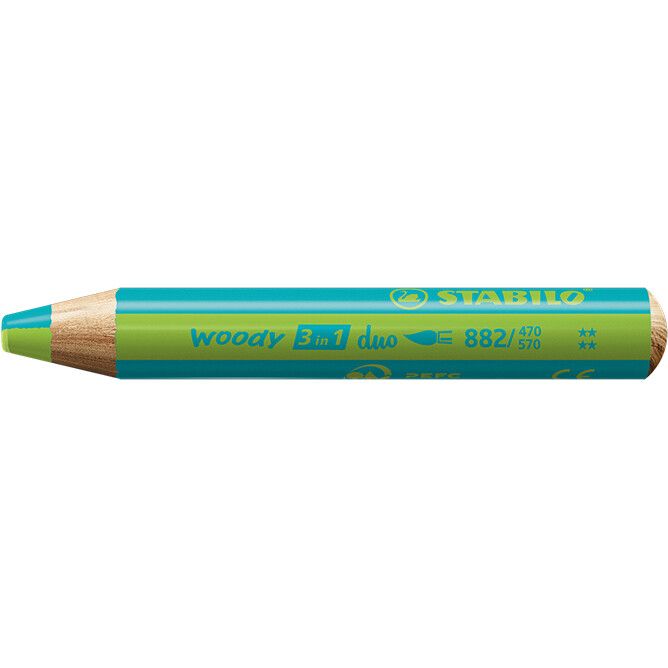 STABILO woody duo Farbstift - türkis - hellgrün-311