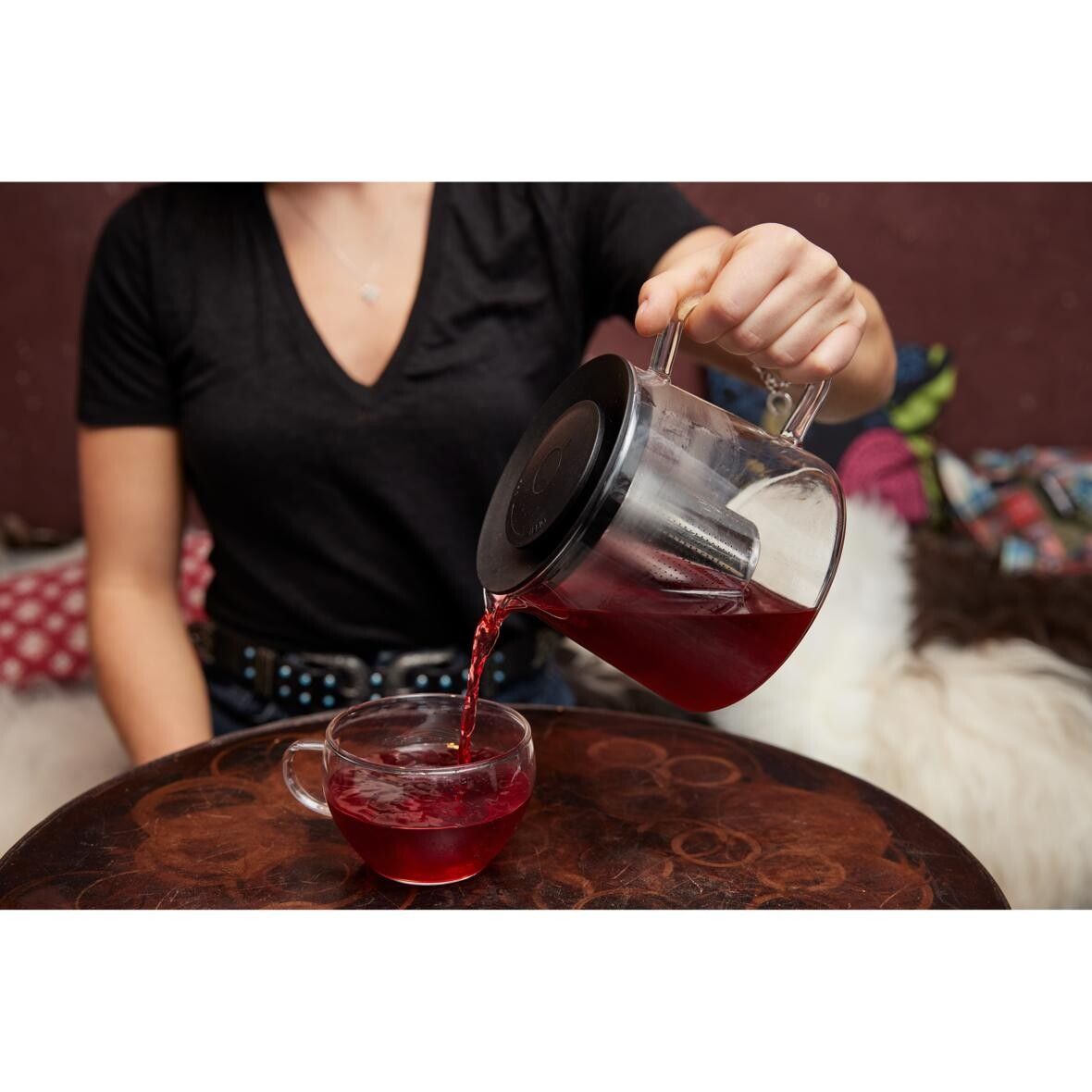 Teekanne Tea-Time - transparent - schwarz-845