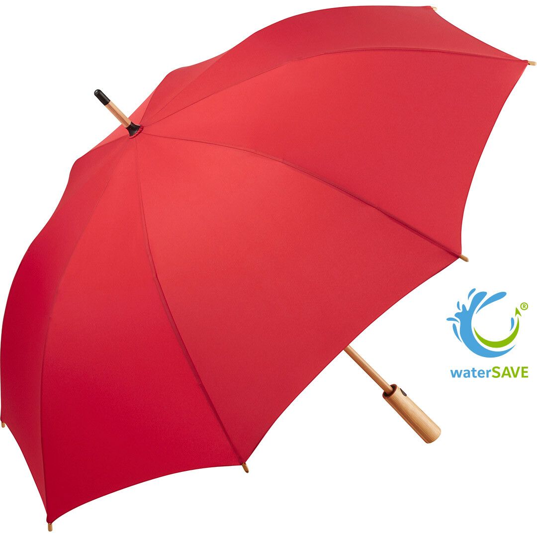 AC-Midsize-Bambus-Stockschirm ÖkoBrella mit waterSAVE® Bezug Ø112 cm - rot-288