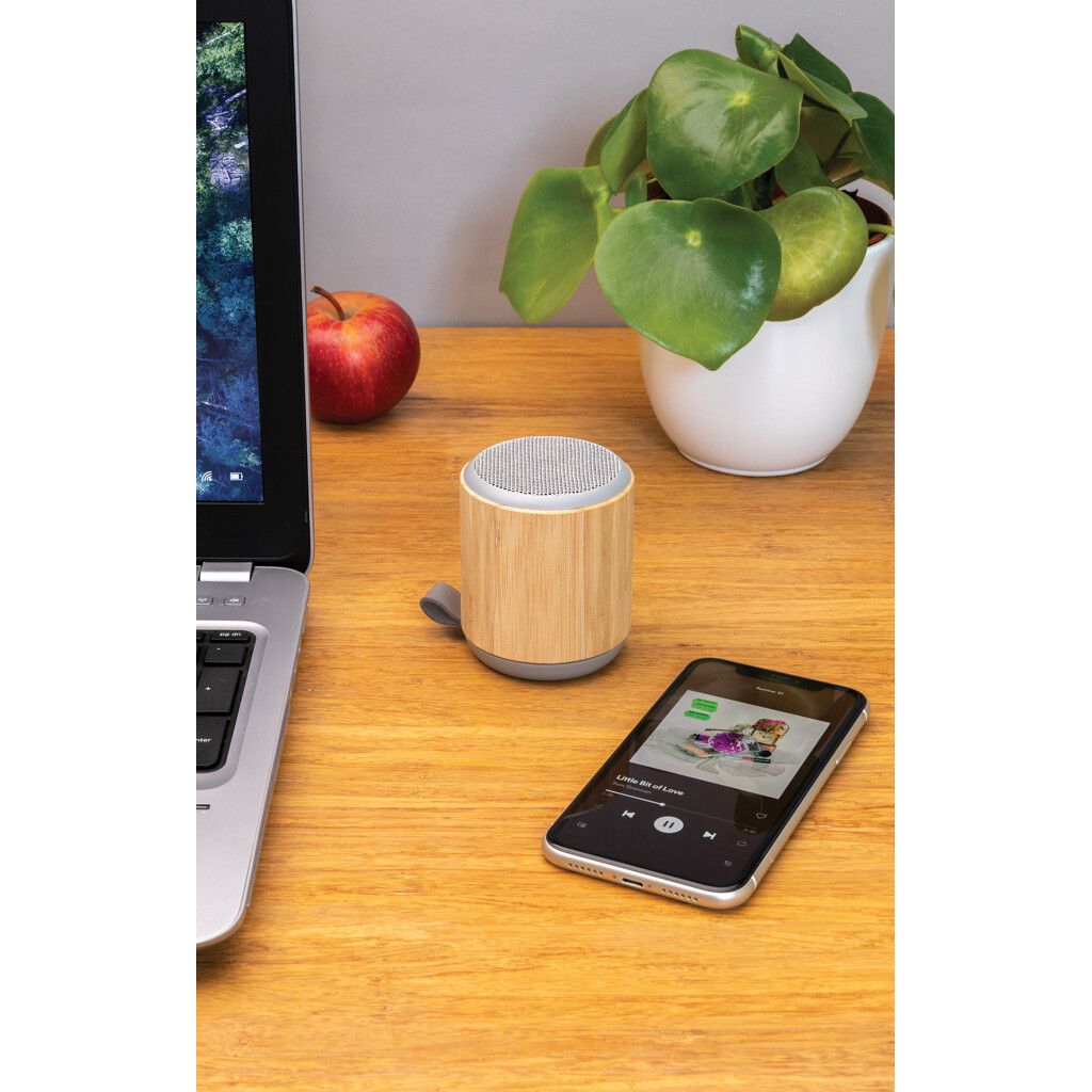 Bambus und Stoff 3W Wireless Speaker - braun-644