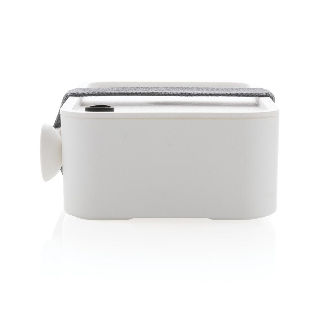 PP Lunchbox mit Göffel - weiß-5