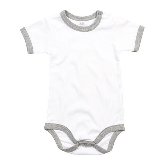 white - heather grey melange